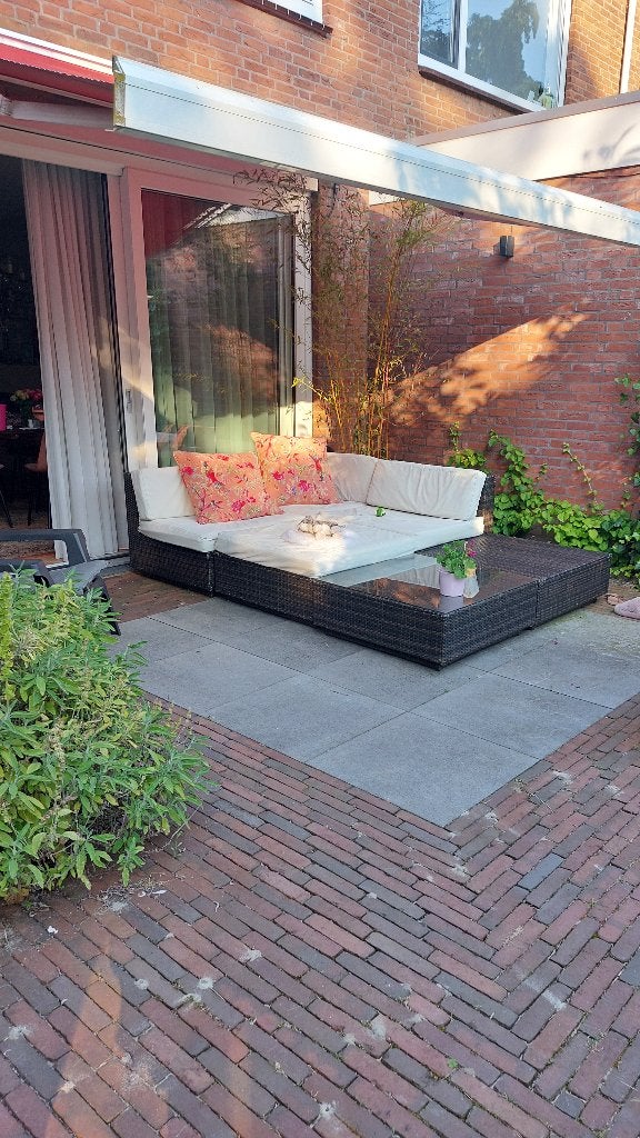 Loungeset tuin, Ophalen, 5 zitplaatsen, Kunststof, Gebruikt