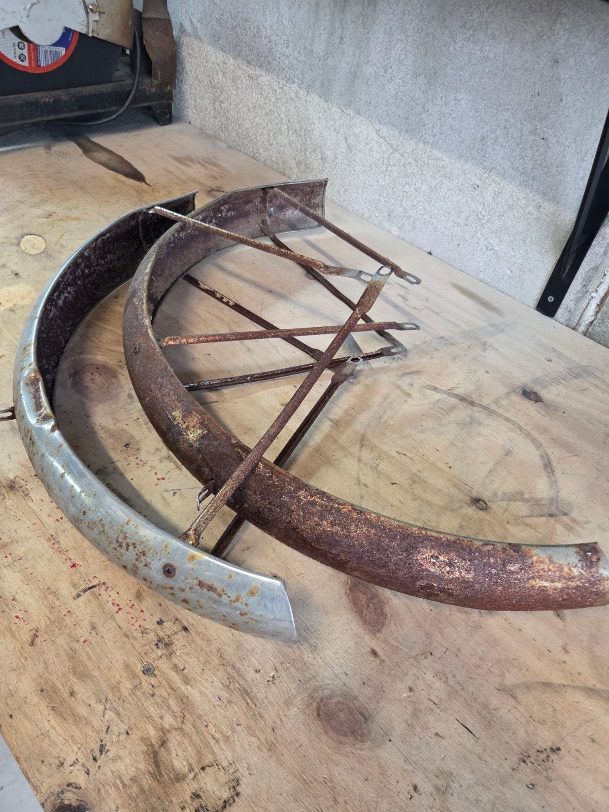 set cruiser spatborden opknappers of rat look!, Ophalen of Verzenden, Gebruikt, Spatbord, Staal