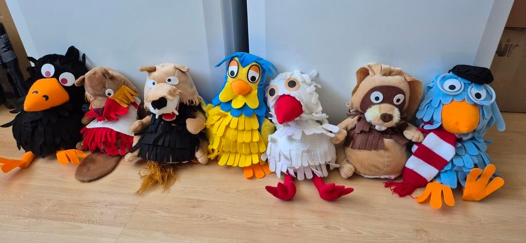 Fabeltjeskrant Albert Heijn handpoppen set, Gebruikt, Overige typen, Ophalen of Verzenden, Middelgroot (20 tot 80 cm)
