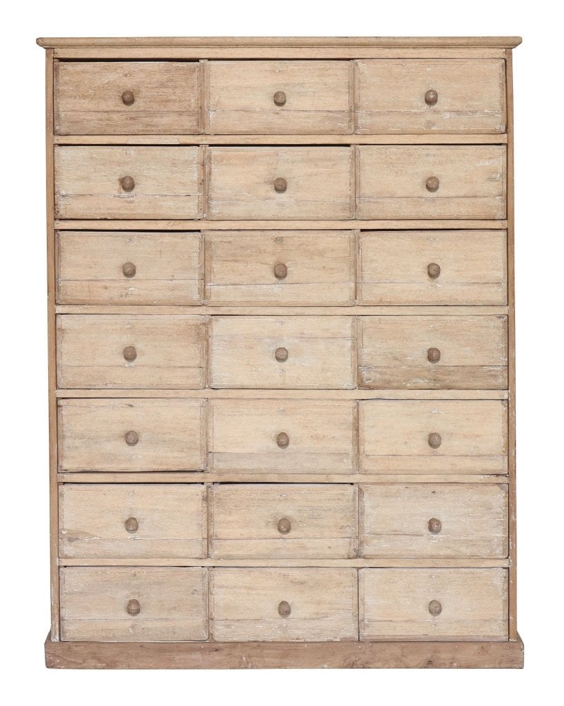 Vintage teakhouten ladenkast met meerdere laden., Ophalen of Verzenden, Gebruikt