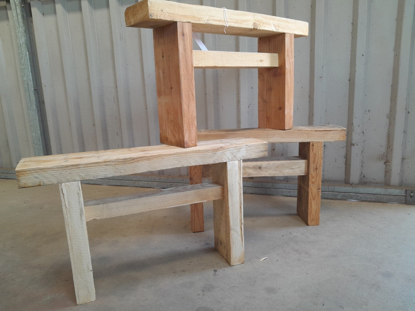 houten bankjes, Ophalen of Verzenden, Nieuw, Hout