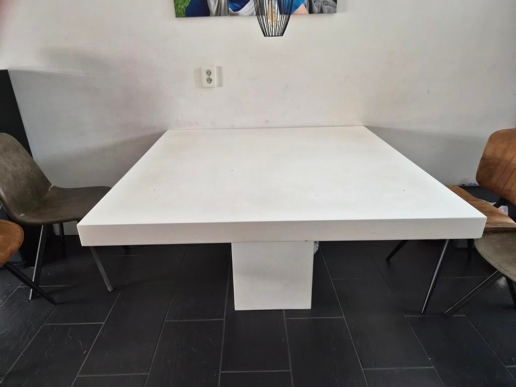 Vierkante eettafel 130x130 cm, Gebruikt, Vierkant, Ophalen of Verzenden, Vier personen