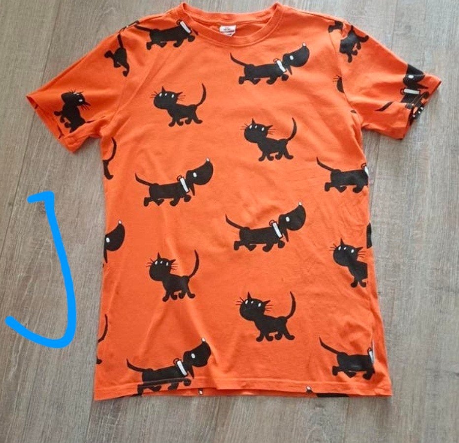 Hema T-shirt Takkie en Siepie - Oranje, maat 158-164, Jongen of Meisje, Ophalen of Verzenden, Zo goed als nieuw, HEMA