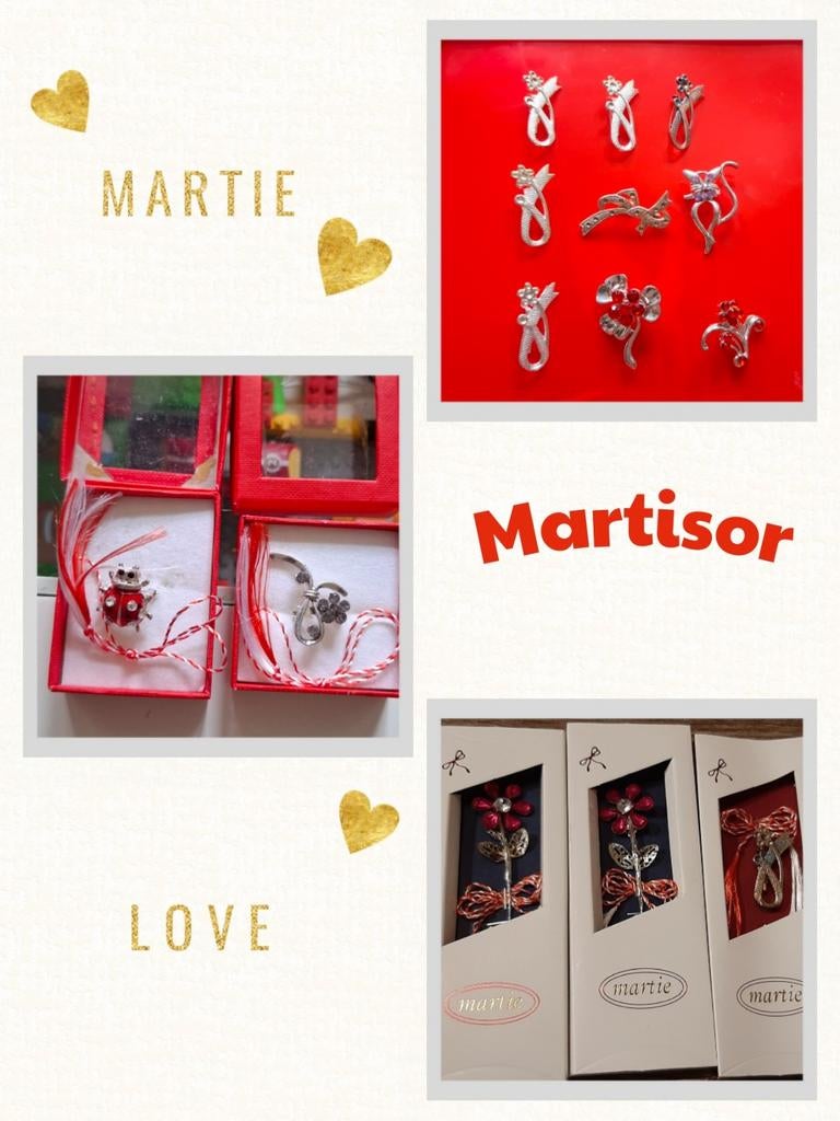 Martisor Martenitsa Roemenië Mărțișor broche kado idee, Ophalen of Verzenden, Nieuw, Zilver, Overige merken