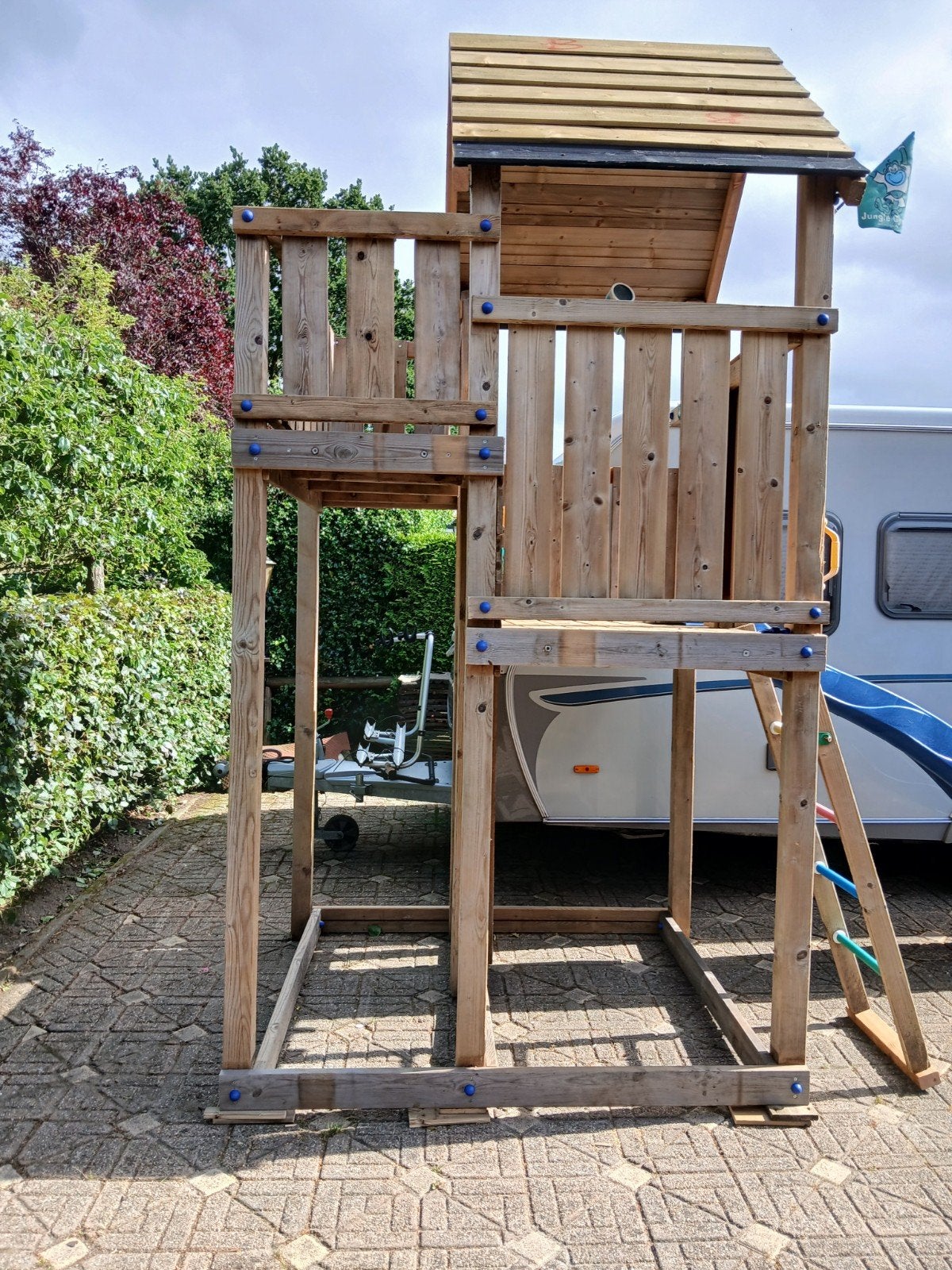 JungleGym Jungle Palace topconditie voor veel speelplezier, Kinderen en Baby's, Ophalen, Zo goed als nieuw, Hout