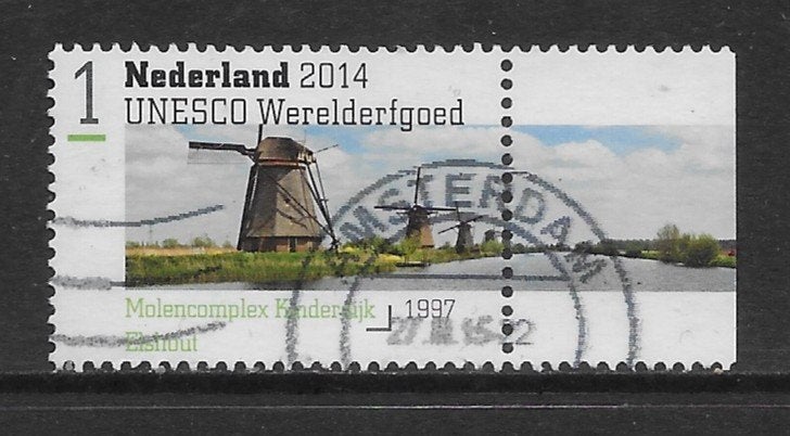 2014, Unesco, Molens Kinderdijk [3212] (K0404), Ophalen of Verzenden