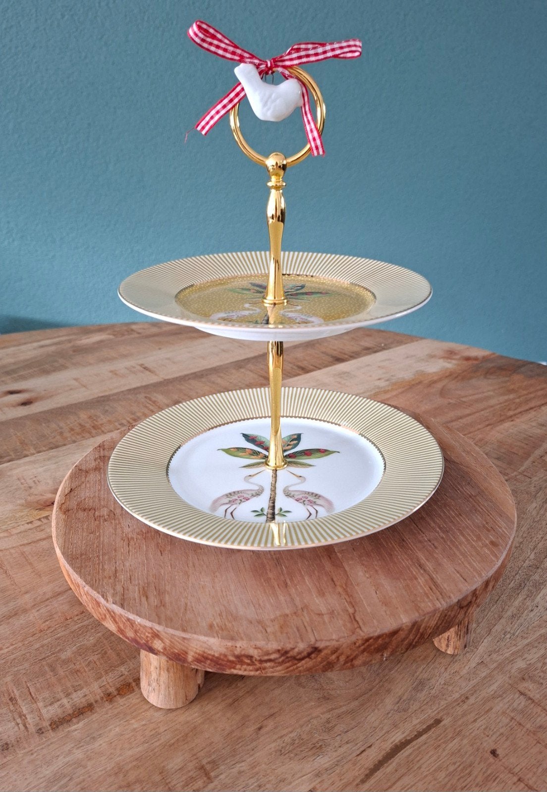 Studio Pip etagère 2 laags | Geel / goud | Nieuw in verpakki, Verzenden, Pip Studio, Nieuw, Overige stijlen