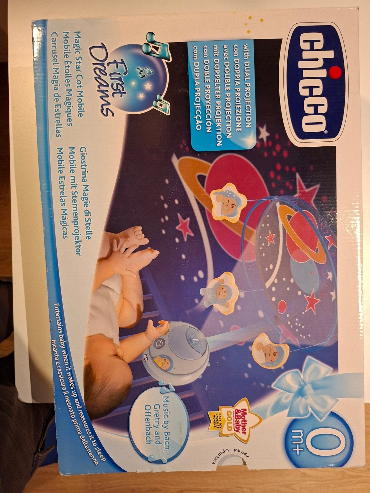 Chicco First Dreams Magic Star Cot Mobile met projector, Kinderen en Baby's, Ophalen of Verzenden, Zo goed als nieuw, Mobiel