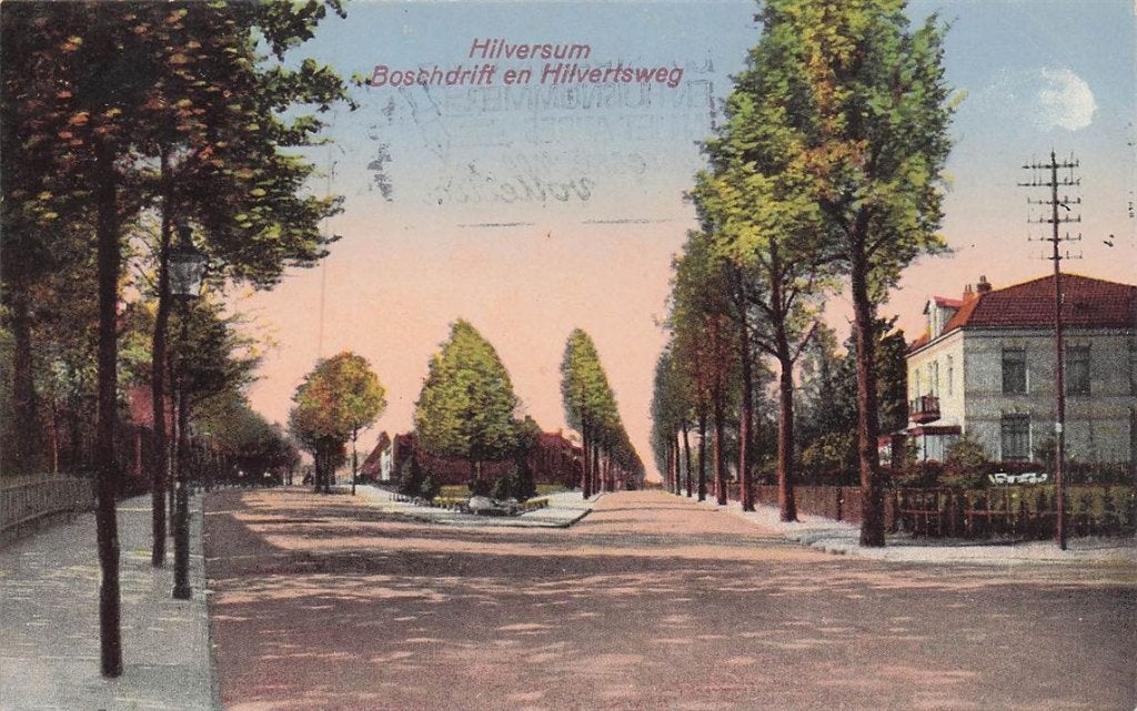 702-188-015 Hilversum Boschdrift En Hilvertsweg, Verzamelen, Ansichtkaarten | Nederland, Verzenden, Voor 1920, Noord-Holland
