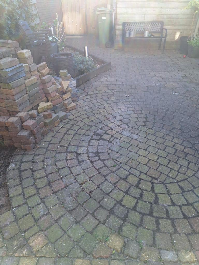 Tuinbestrating 10x10 en 20x15, Tuin en Terras, Tegels en Klinkers, Ophalen of Verzenden, Gebruikt, Beton, Klinkers