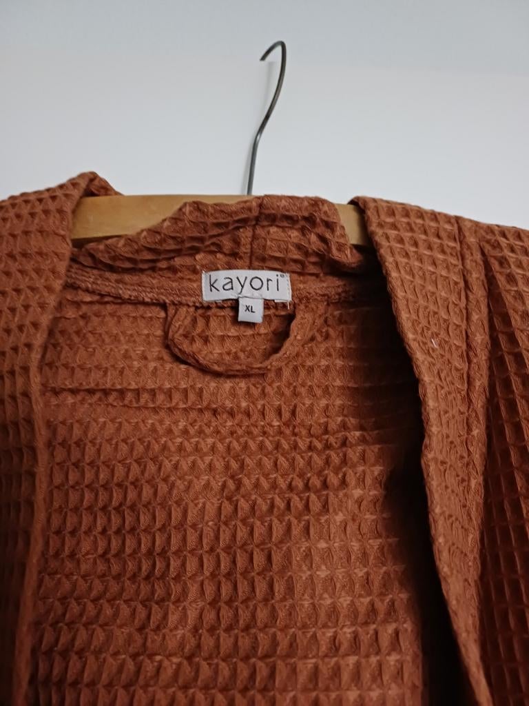 Kayori Onsen wafel badjas XL - Zo goed als nieuw, Ophalen of Verzenden, Zo goed als nieuw, Maat 56/58 (XL)
