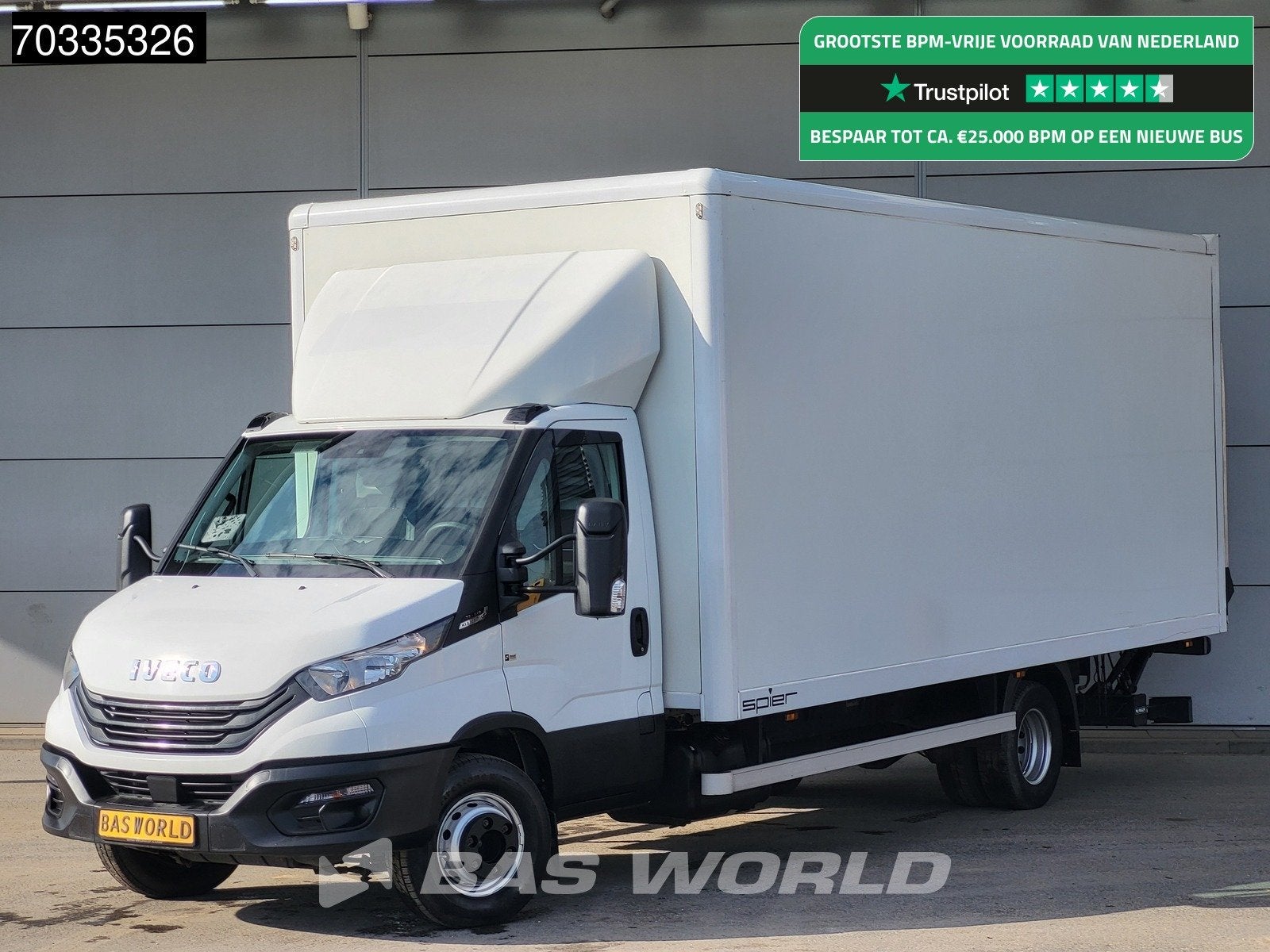 Iveco Daily 72C21 3.0L Automaat 1000KG Laadklep Dubbellucht, Automaat, Stof, Gebruikt, Euro 6