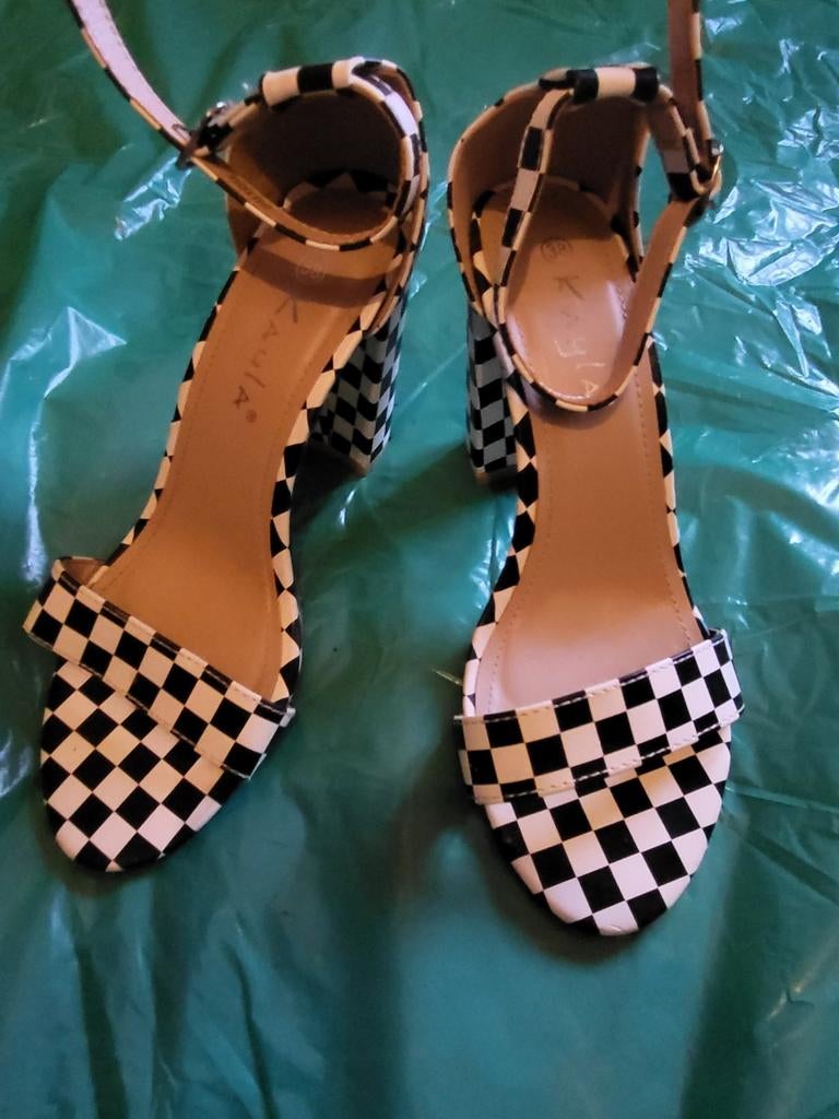 KAYLA geblokte hakken maat 38, Kleding | Dames, Schoenen, Pumps, Verzenden, Zwart, KAYLA