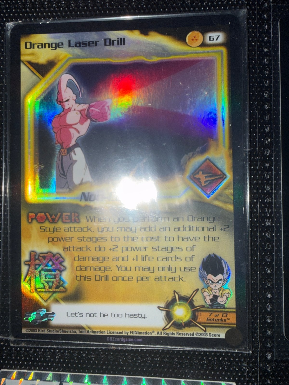 Dragon Ball Z TCG: Orange Laser Drill (Foil), Ophalen of Verzenden, Zo goed als nieuw, Losse kaart, Foil