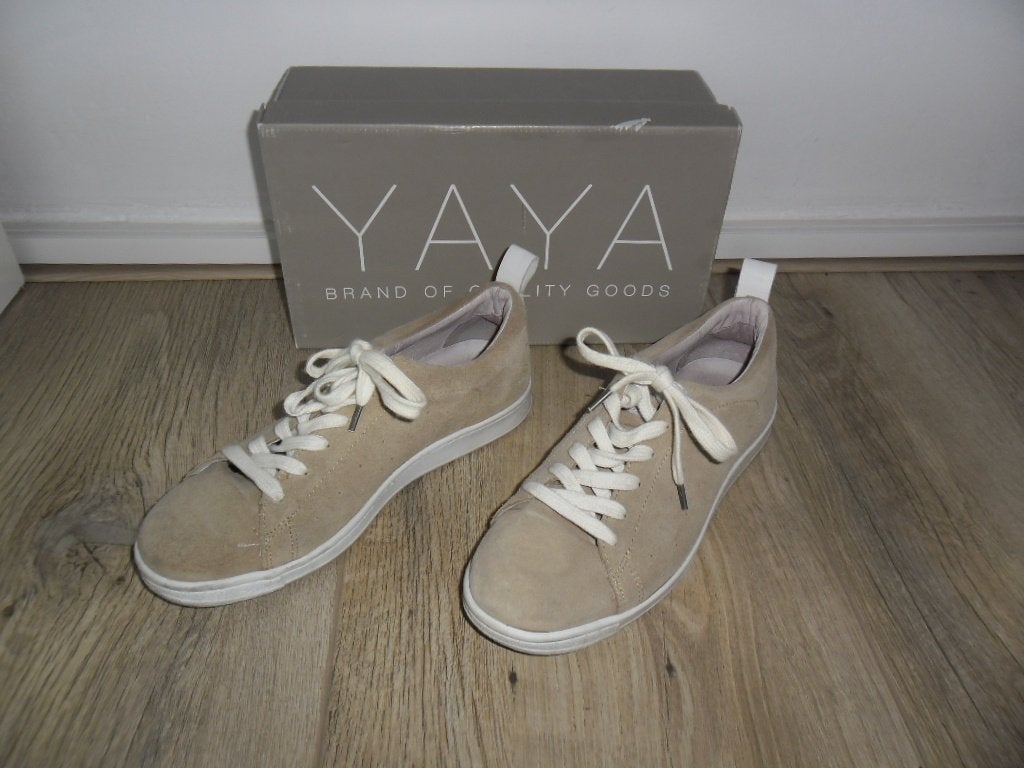 Yaya Beige Sneakers Met Veters Maat 40, Beige, Ophalen of Verzenden, Sneakers of Gympen, Yaya