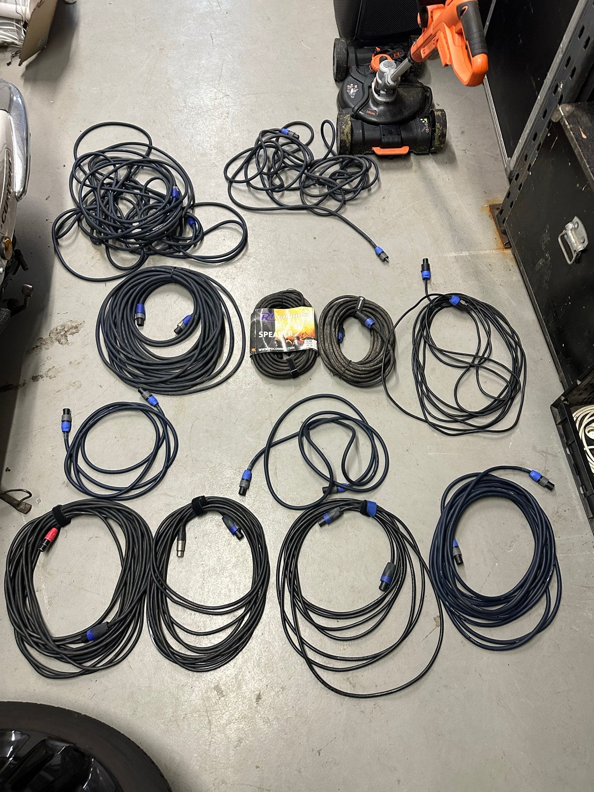 Grote partij speakerkabels met Speakon connectoren, Ophalen of Verzenden, Gebruikt, Speaker of Versterker