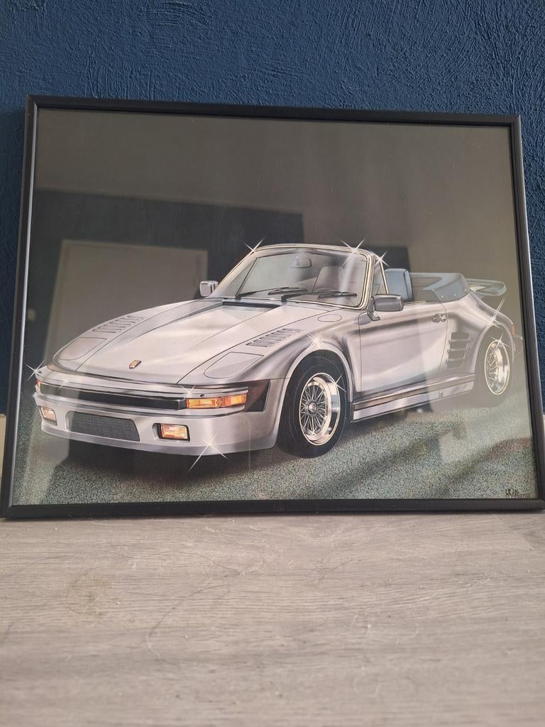 Set van 2 ingelijste auto posters: Porsche en Ferrari, Ophalen of Verzenden
