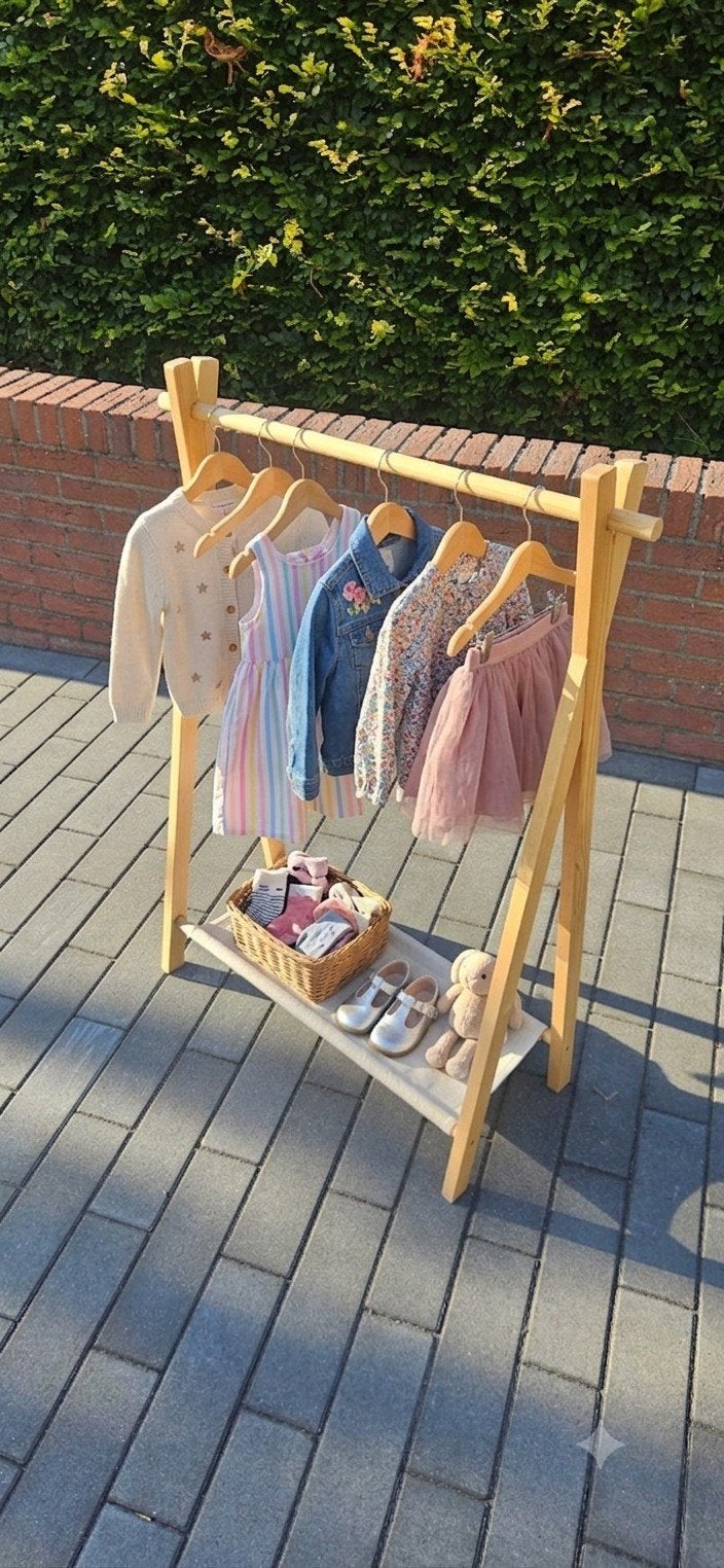 Houten kledingrek voor meisjeskamer, Ophalen, Zo goed als nieuw, Diverse merken, Meisje