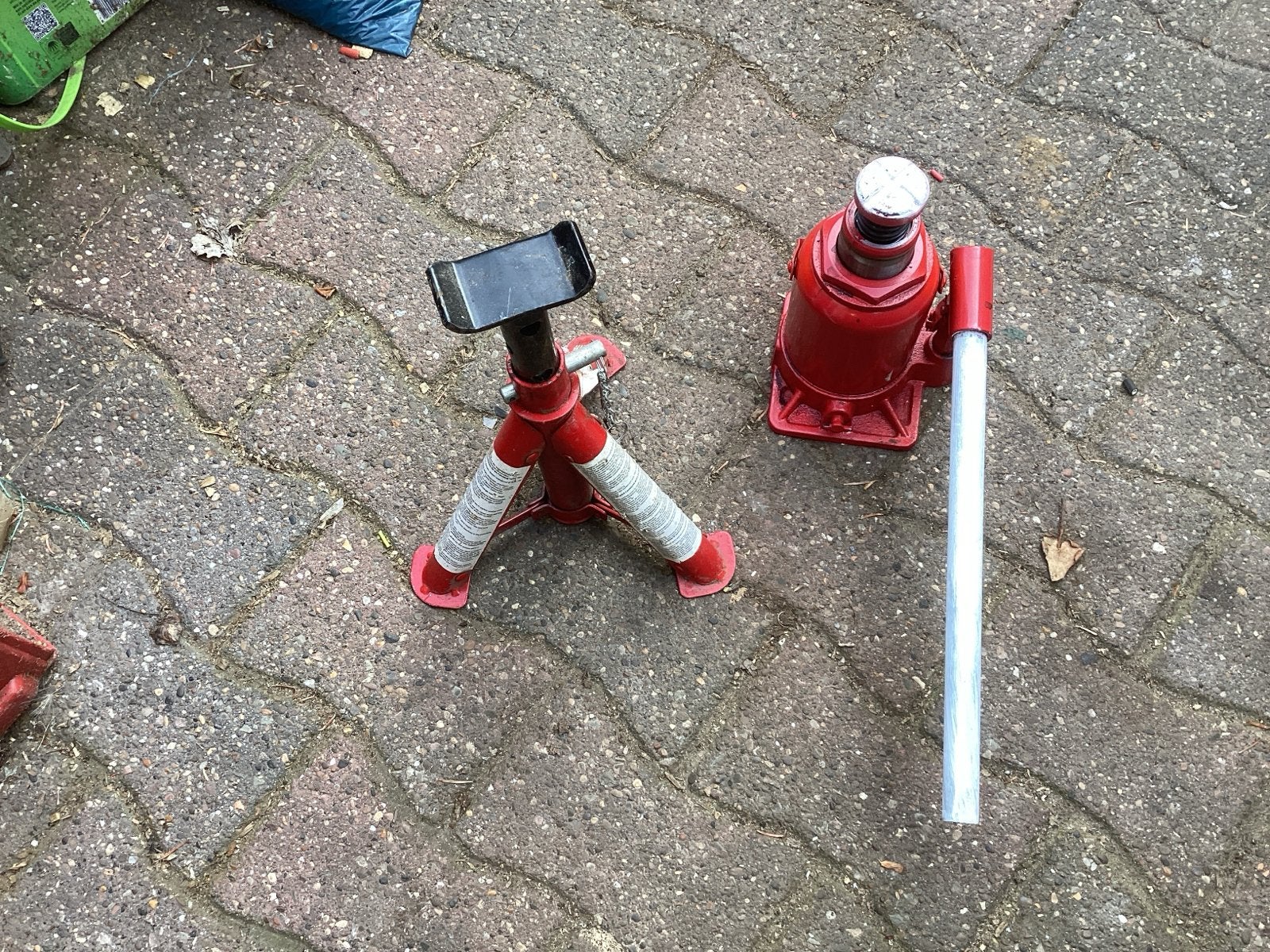 Potkrik met assteun - Hydraulisch, Ophalen of Verzenden, Gebruikt, Hydraulisch, Potkrik