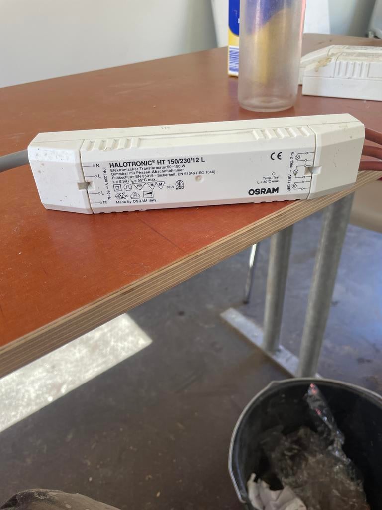 3 stuks Osram HALOTRONIC HT 150/230/12 L Elektronische Trafo, Ophalen of Verzenden, Gebruikt