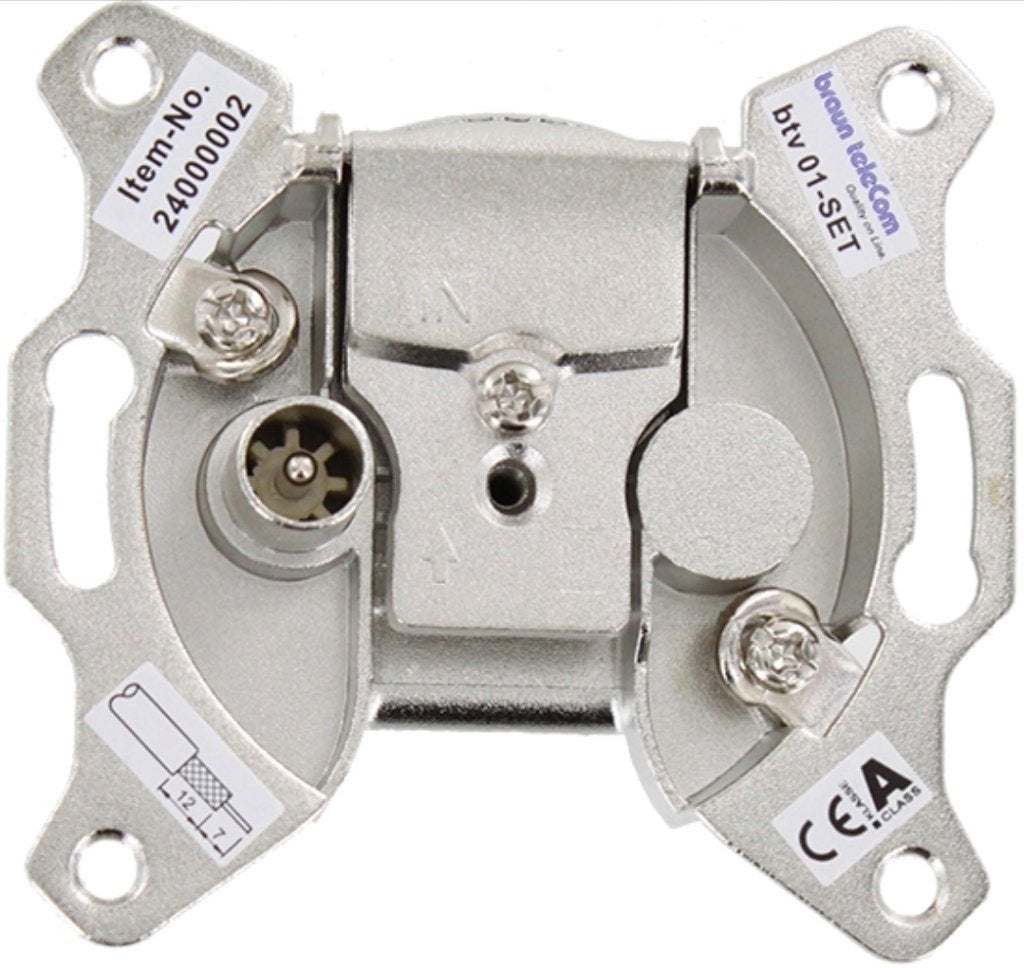 Braun Telecom BTV 01-SET, Ophalen of Verzenden, Nieuw, Minder dan 2 meter, Coaxiale kabel