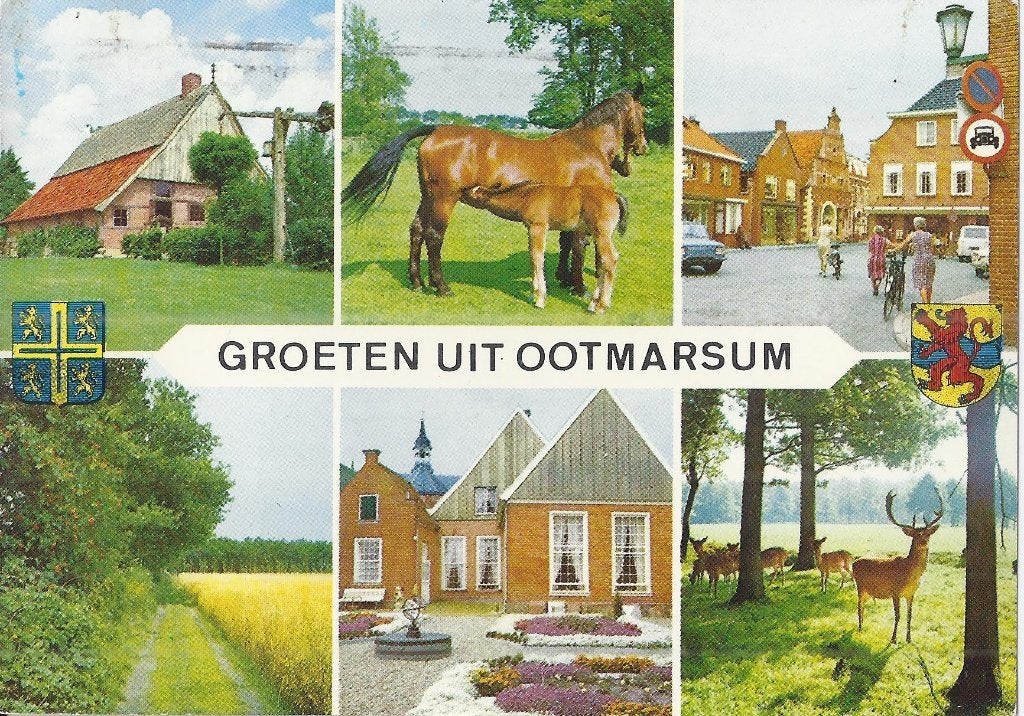 W4 Gelopen ansichtkaart groeten uit Ootmarsum, Ophalen of Verzenden, 1960 tot 1980, Gelopen
