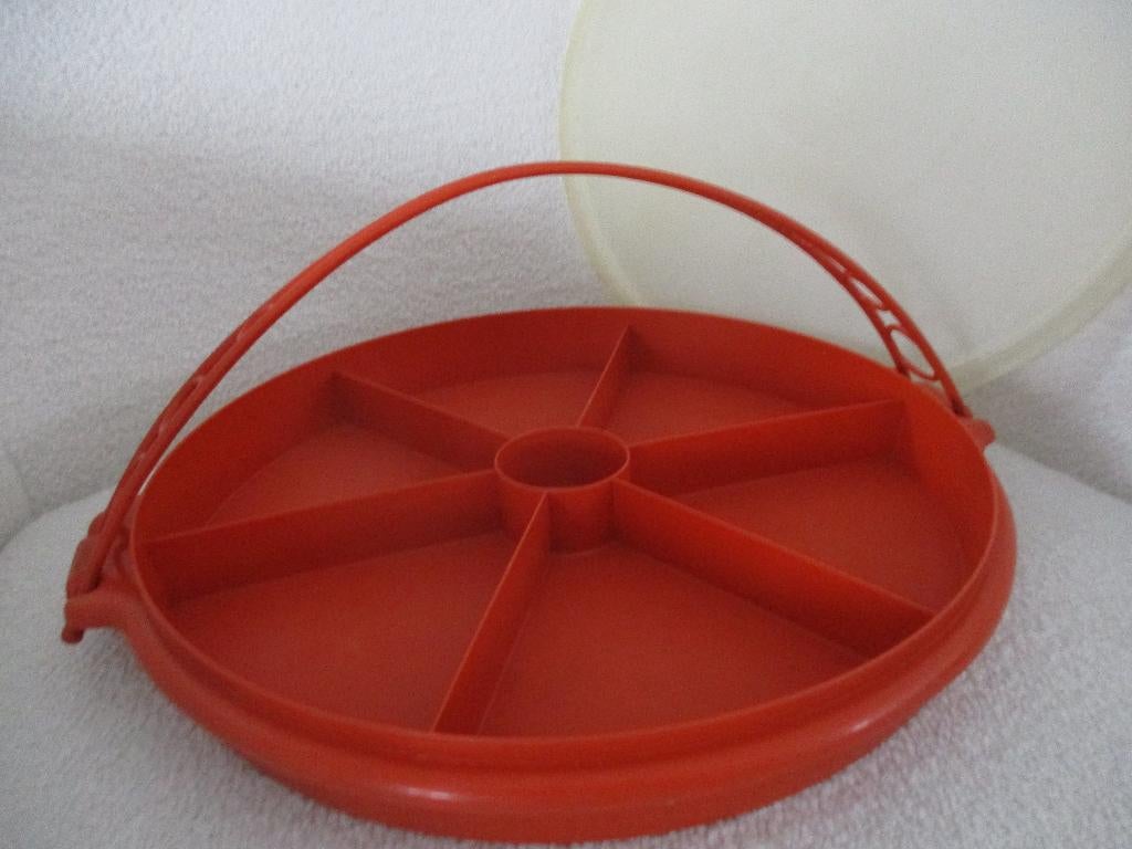 Partyschaal Tupperware, Huis en Inrichting, Keuken | Tupperware, Ophalen, Zo goed als nieuw, Oranje, Schaal