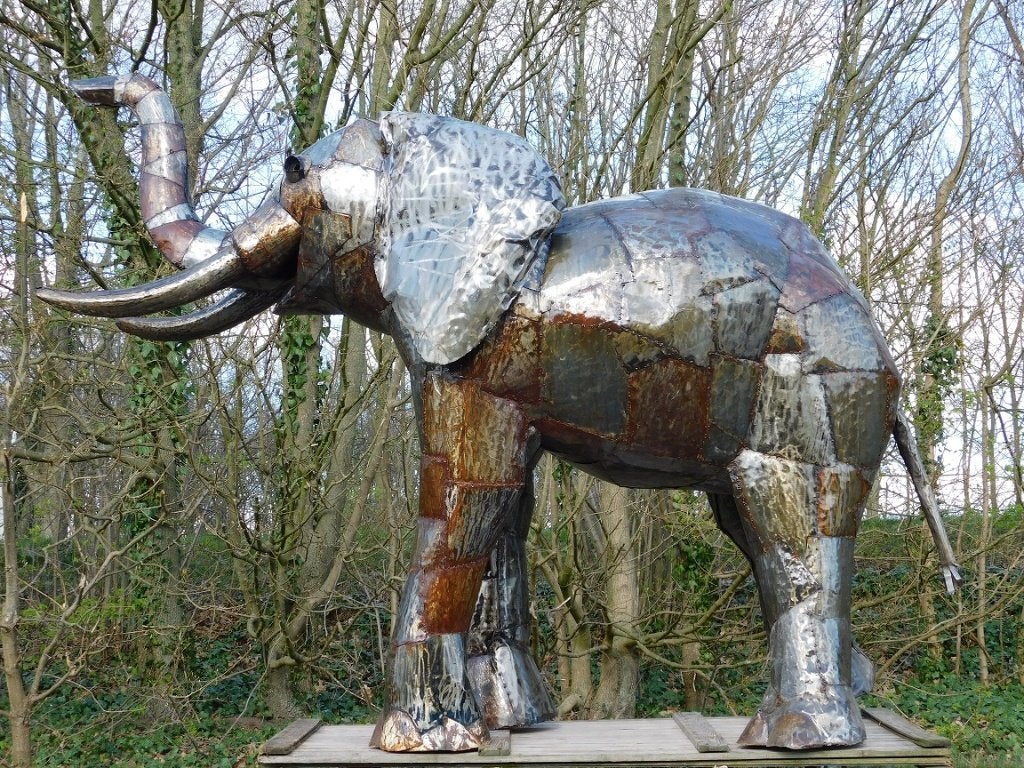 Olifant Jumbo XXL - 225 x 290 cm - Handgemaakt & Uniek, Antiek en Kunst, Kunst | Designobjecten, Ophalen of Verzenden