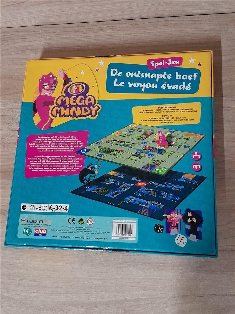 Mega mindy de ontsnapte boef - s5428, Hobby en Vrije tijd, Gezelschapsspellen | Bordspellen, Verzenden, Zo goed als nieuw