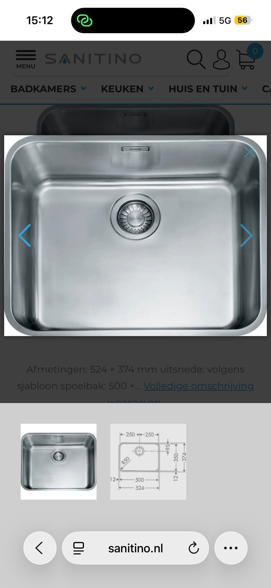 Franke LAX 110-50 Spoelbak RVS - Nieuw, Overige typen, Ophalen of Verzenden, Metaal, Overige merken