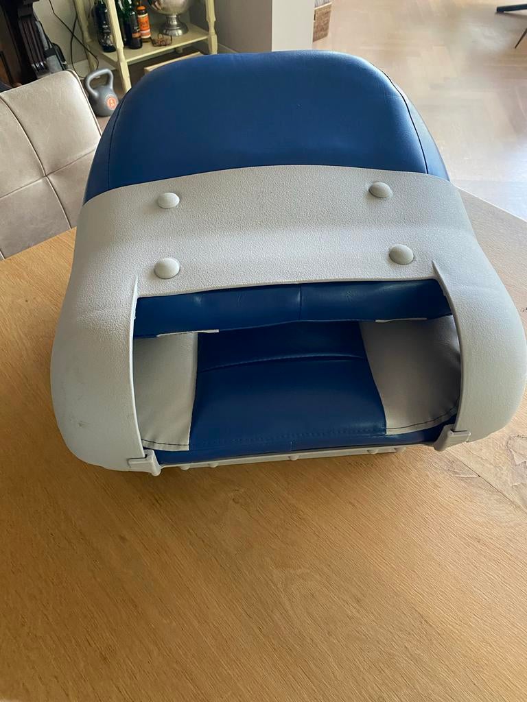 Comfortabele bootstoel - Blauw/Wit, Watersport en Boten, Ophalen, Gebruikt, Overige typen