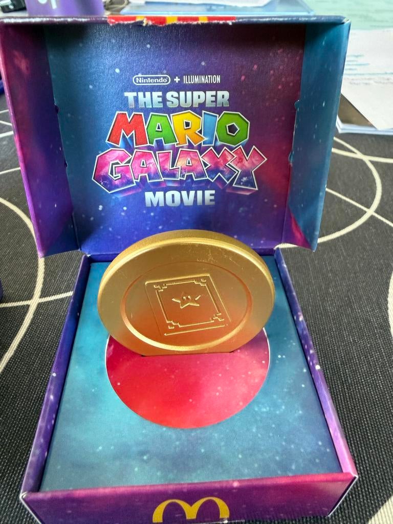 Super Mario Galaxy Movie McDonald's Munten (2 stuks), Ophalen of Verzenden, Nieuw
