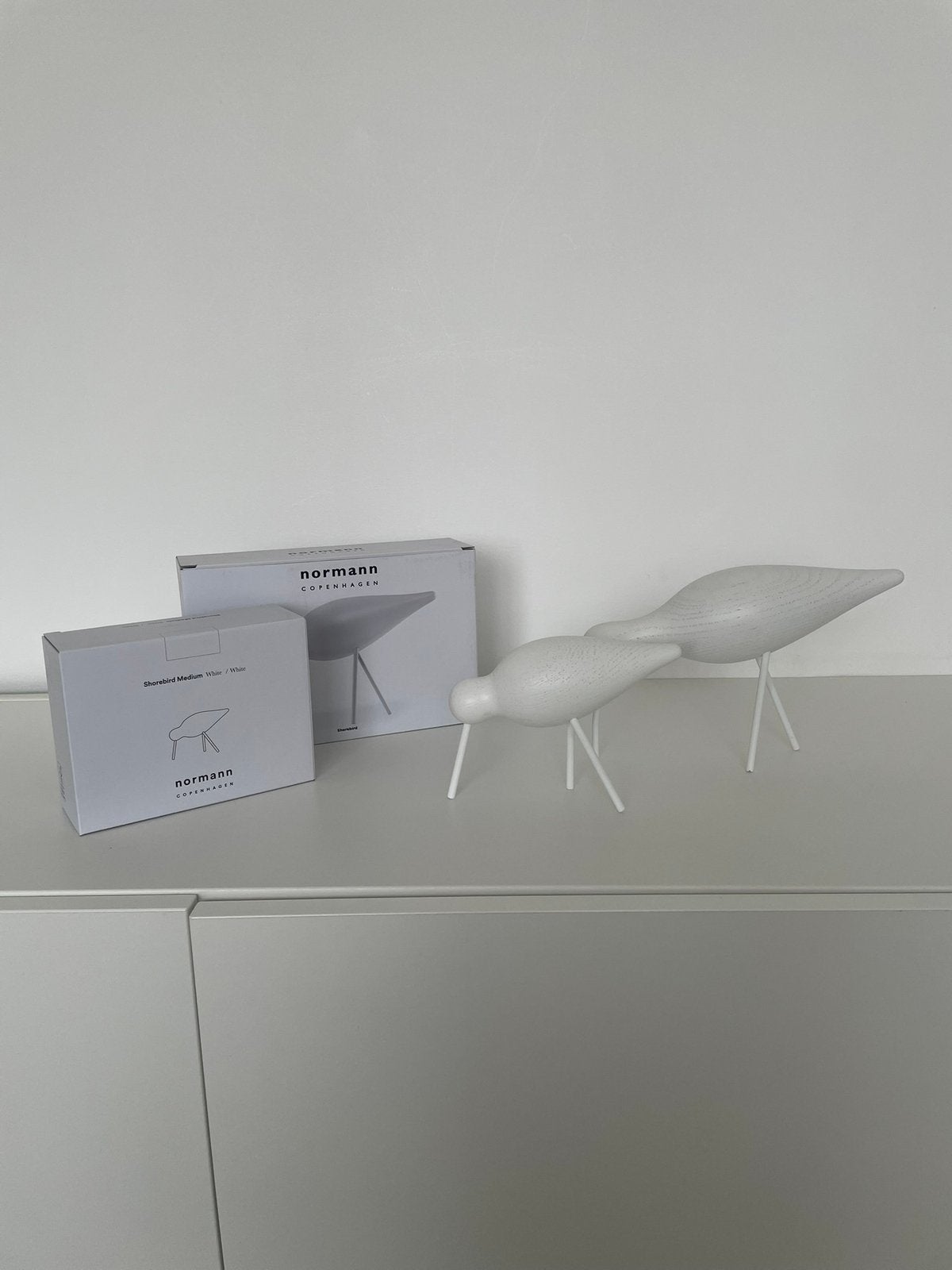 Normann Copenhagen Shorebird wit (eikenhout) set ZGAN, Ophalen of Verzenden, Zo goed als nieuw