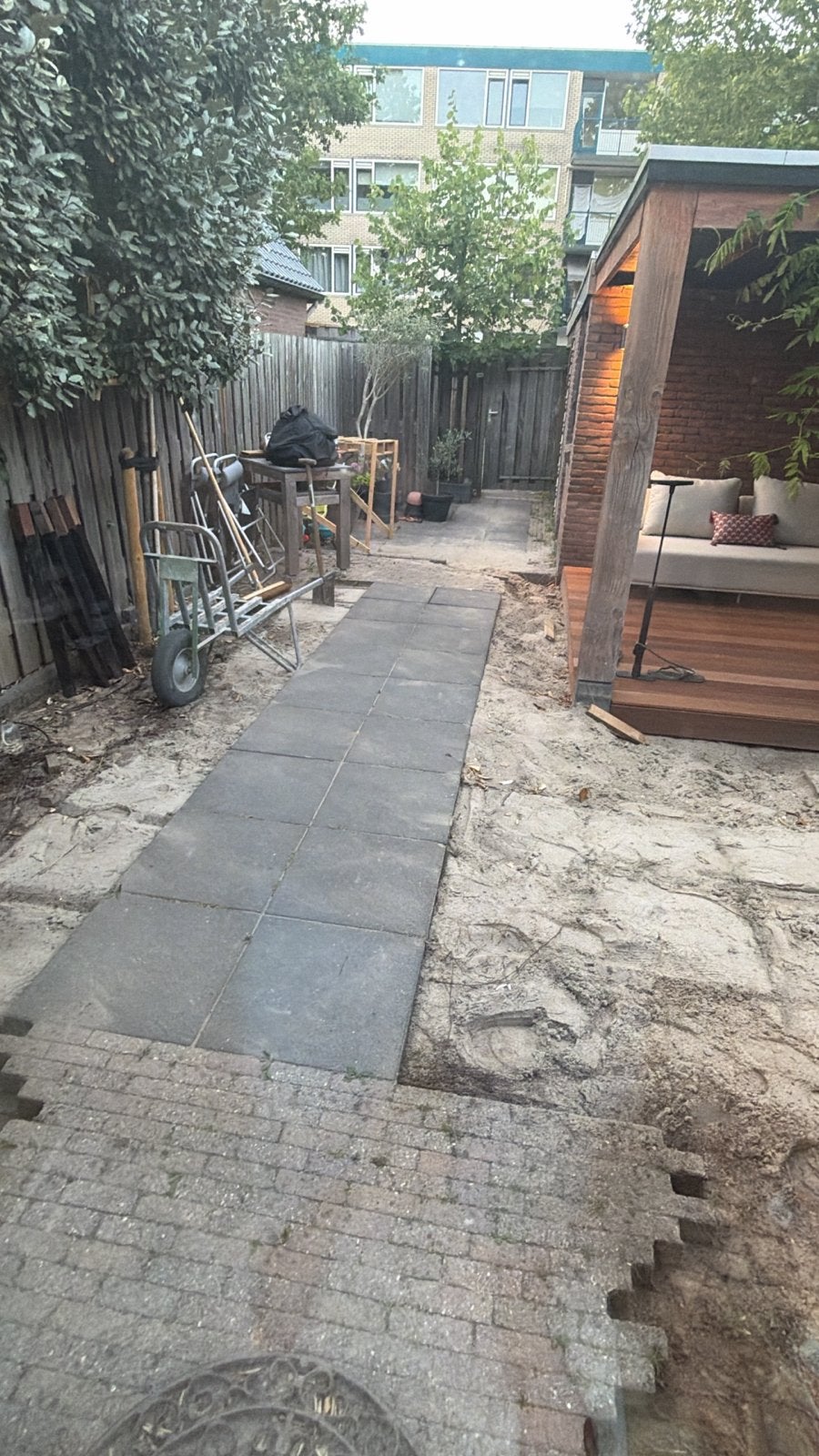 Terrastegels 50x50 cm - ca. 70 stuks, Tuin en Terras, Tegels en Klinkers, Ophalen, Gebruikt, 10 m² of meer, Beton