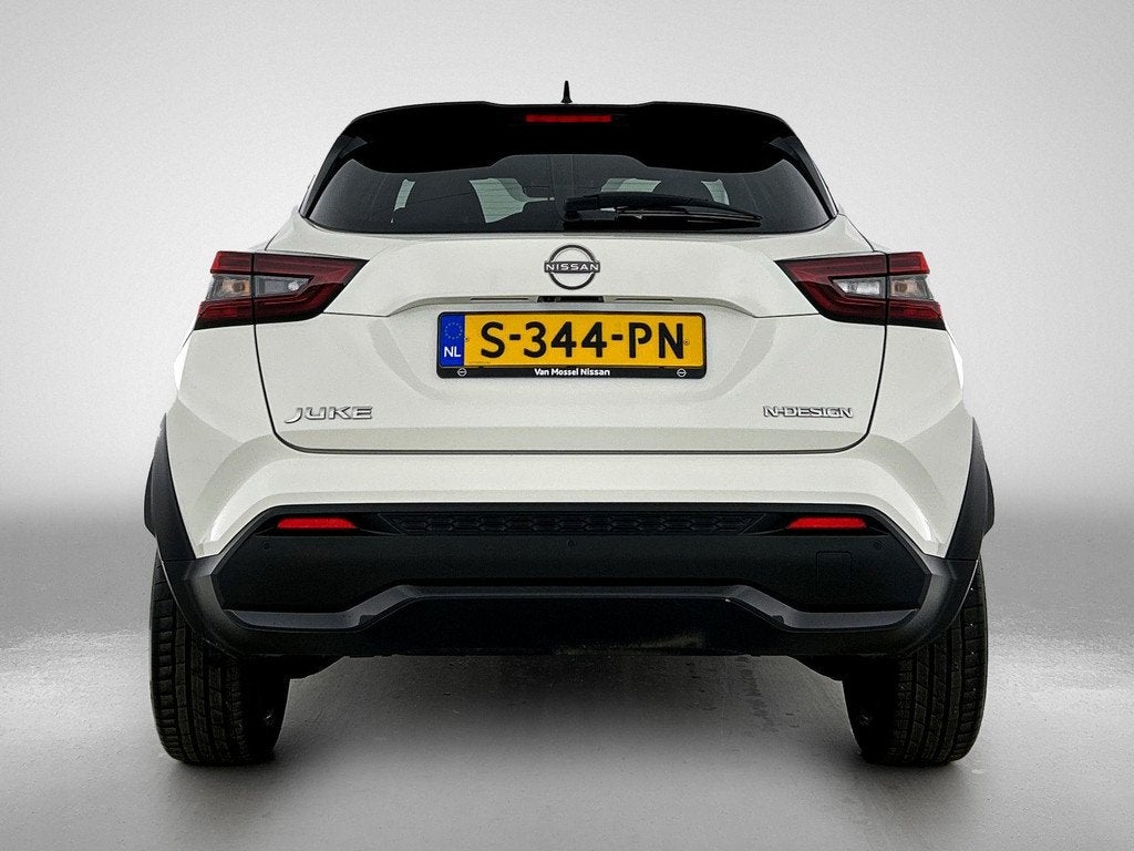 Nissan Juke 1.0 DIG-T N-Design 114PK | Automaat | Navigatie, Auto's, Nissan, Stof, Euro 6, Wit, Origineel Nederlands
