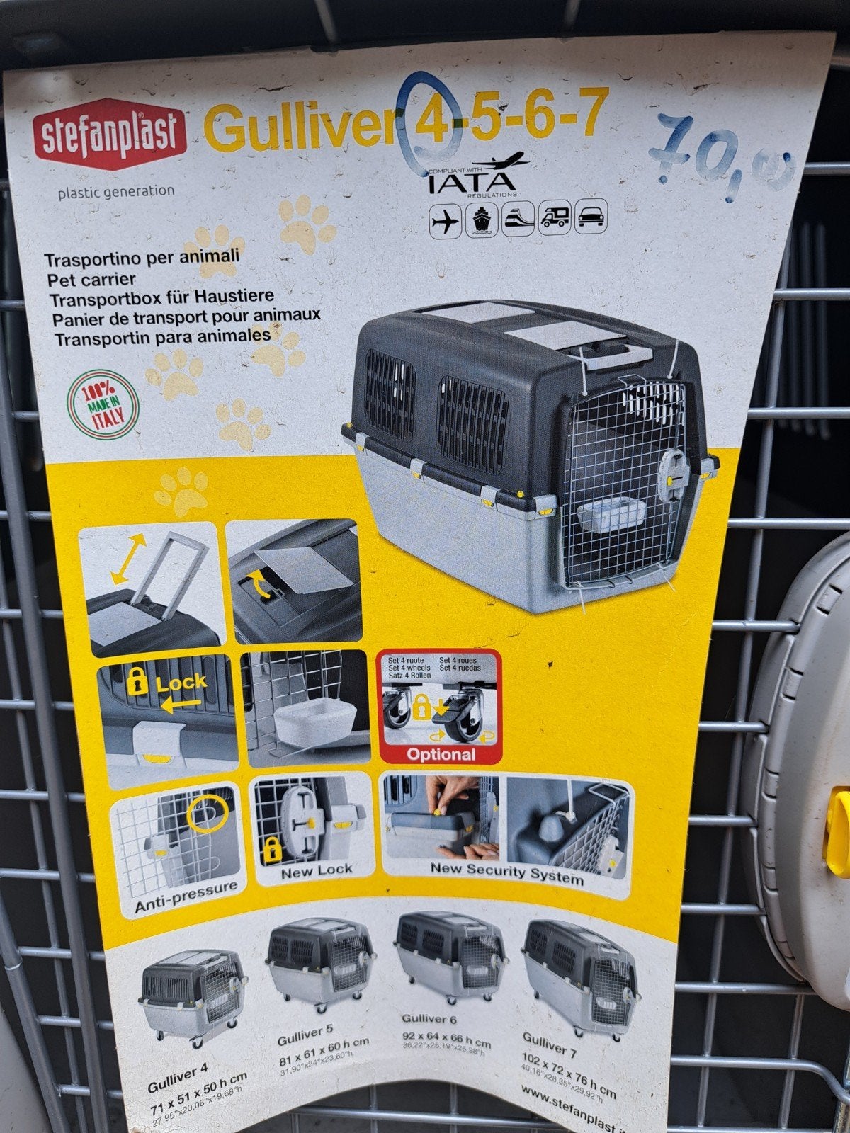 Transportbox/Reis mand voor dieren. Gulliver n.4, Ophalen of Verzenden, Zo goed als nieuw