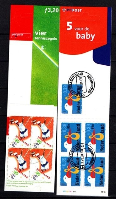 Nederland Postzegelboekje nr. 52 plus nr. 65 gestempeld, Postzegels en Munten, Postzegels | Nederland, Ophalen of Verzenden, Na 1940