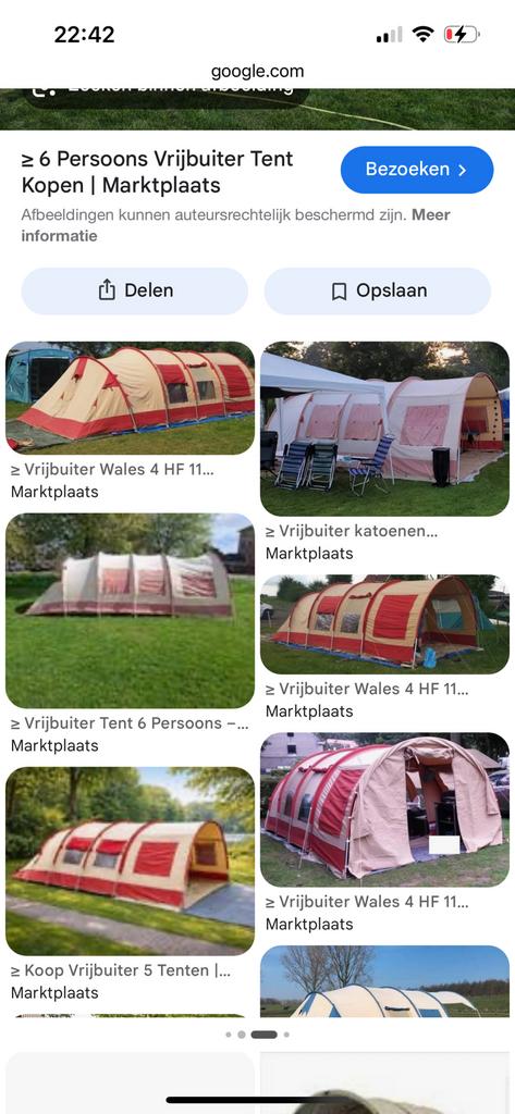 6 tot 8 persoons tent te koop, Caravans en Kamperen, Ophalen, Gebruikt, Meer dan 6