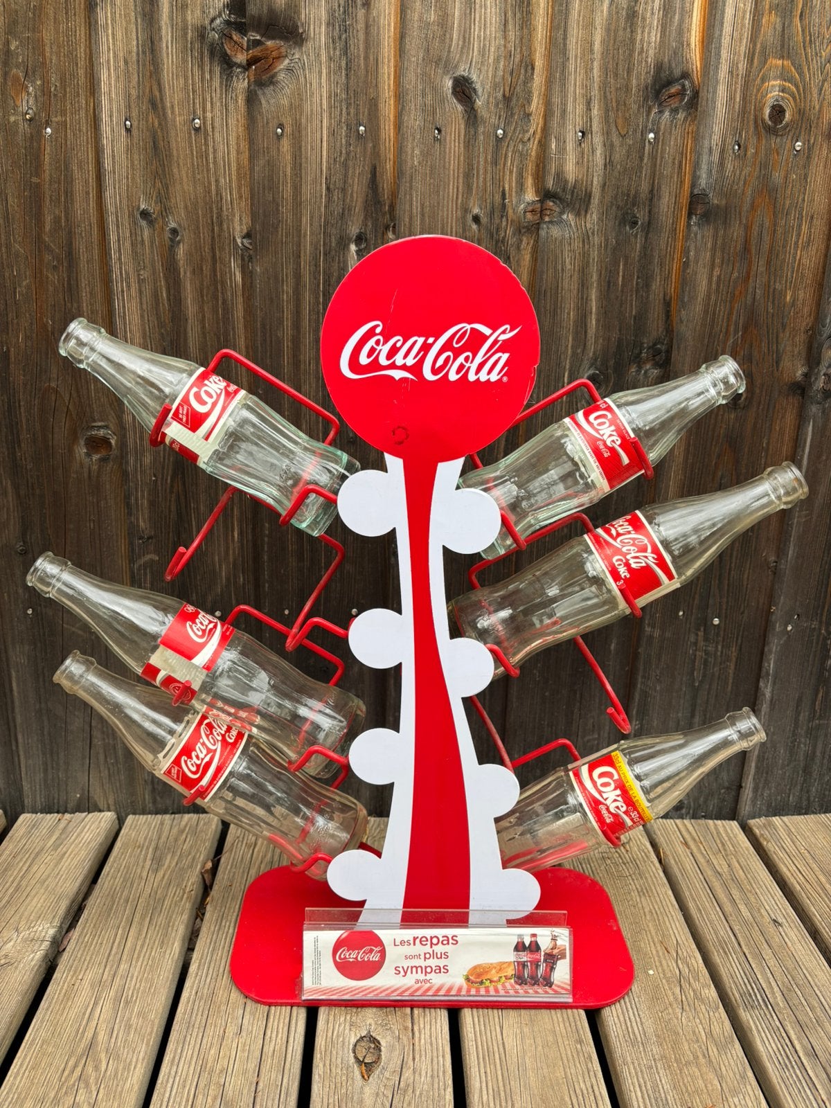 Vintage Coca Cola display flessenrek voor 8 flesjes, Ophalen of Verzenden, Zo goed als nieuw
