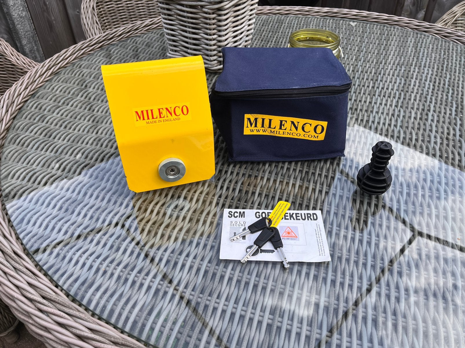 Te koop Milenco disselslot, Ophalen of Verzenden, Zo goed als nieuw