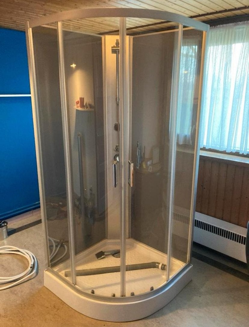 Nooddouche inclusief kranen en aansluitingen, Ophalen, Gebruikt, Douche