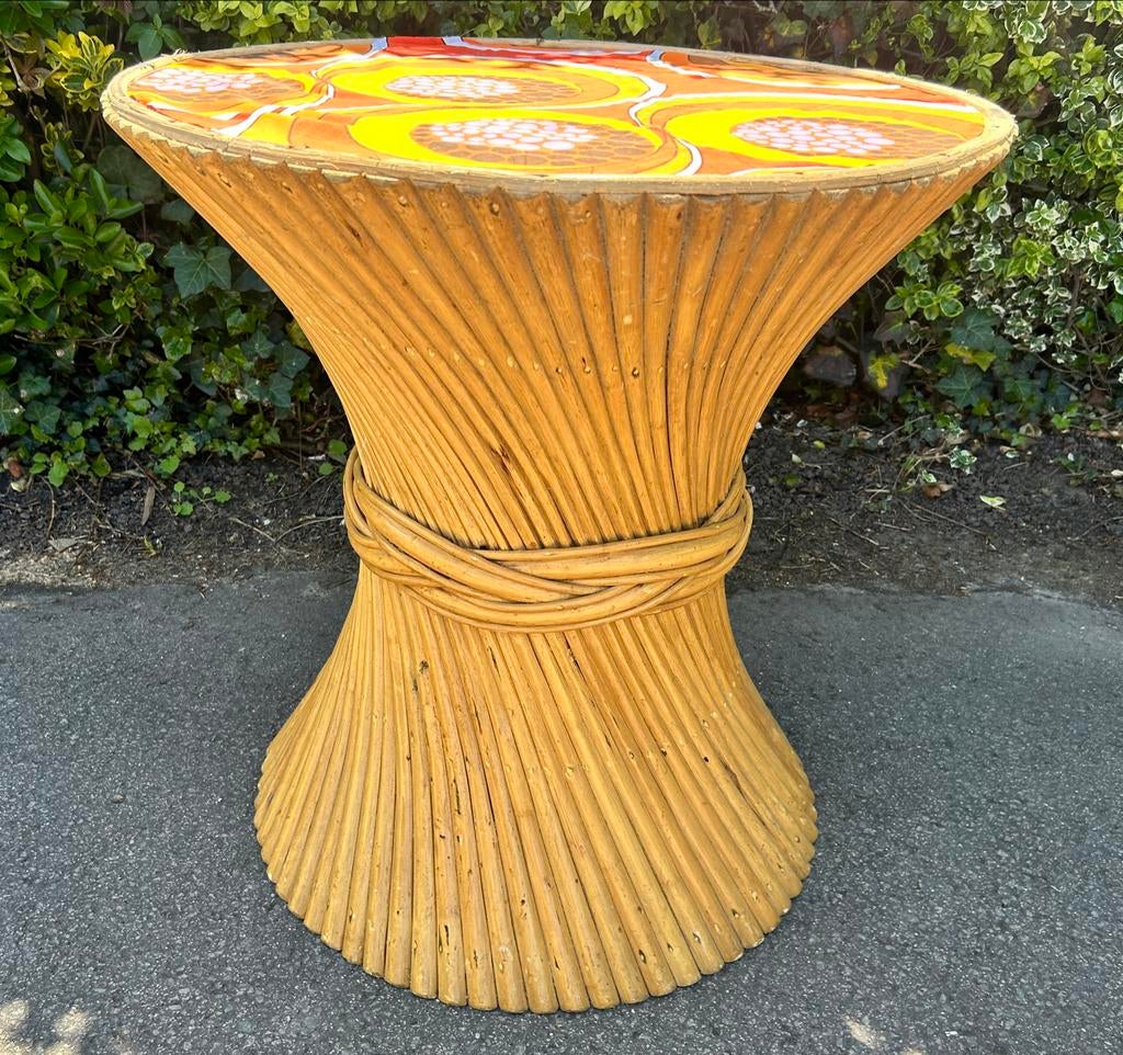 McGuire rotan "Wheat Sheaf" tafel jaren '70 Diabolo-vorm, Antiek en Kunst, Ophalen