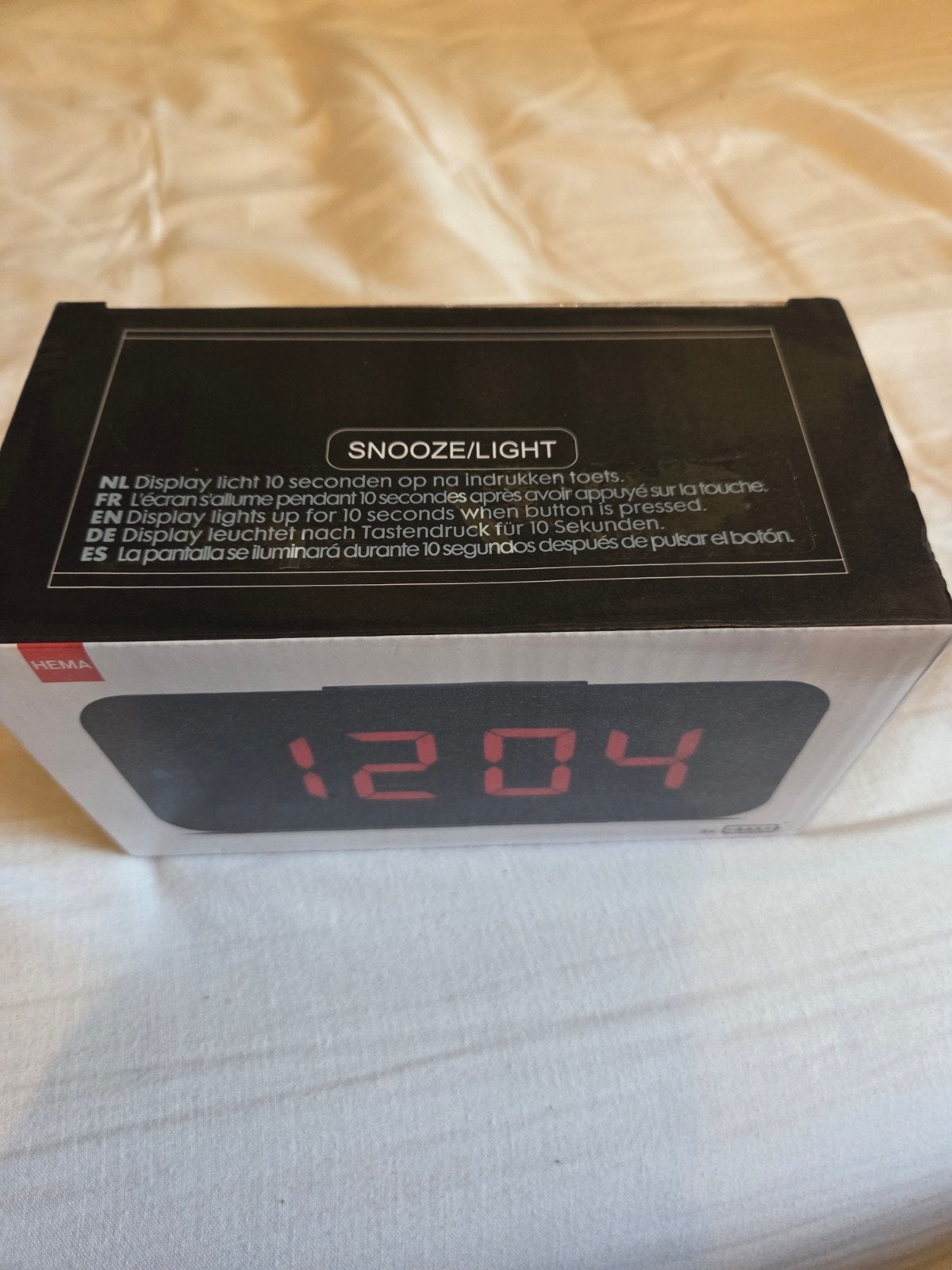 Hema Digitale Wekker met Snooze/Licht Functie, Werkt op batterijen, Nieuw, Ophalen of Verzenden, Digitaal
