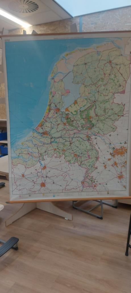"Landkaart Nederland, Ophalen of Verzenden, Aardrijkskunde