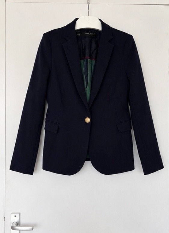 Zara blazer, Kleding | Dames, Ophalen of Verzenden, Zo goed als nieuw, Blauw