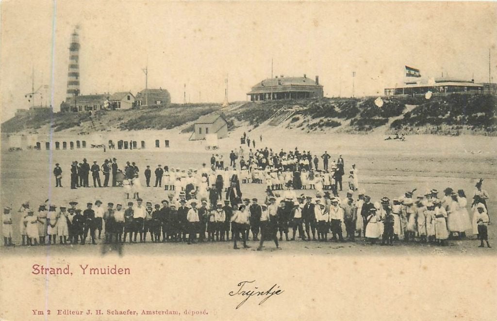 701-142-031 IJmuiden Strand, Verzamelen, Ansichtkaarten | Nederland, Verzenden, Voor 1920, Noord-Holland