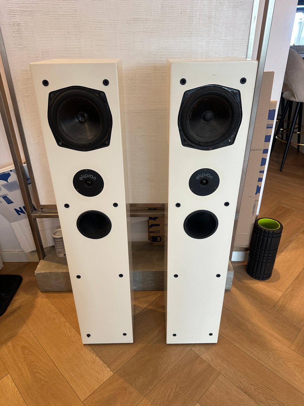 Elipson Colonne Duson 100 watt speakers, Audio, Tv en Foto, Luidsprekers, Gebruikt, 60 tot 120 watt, Front, Rear of Stereo speakers