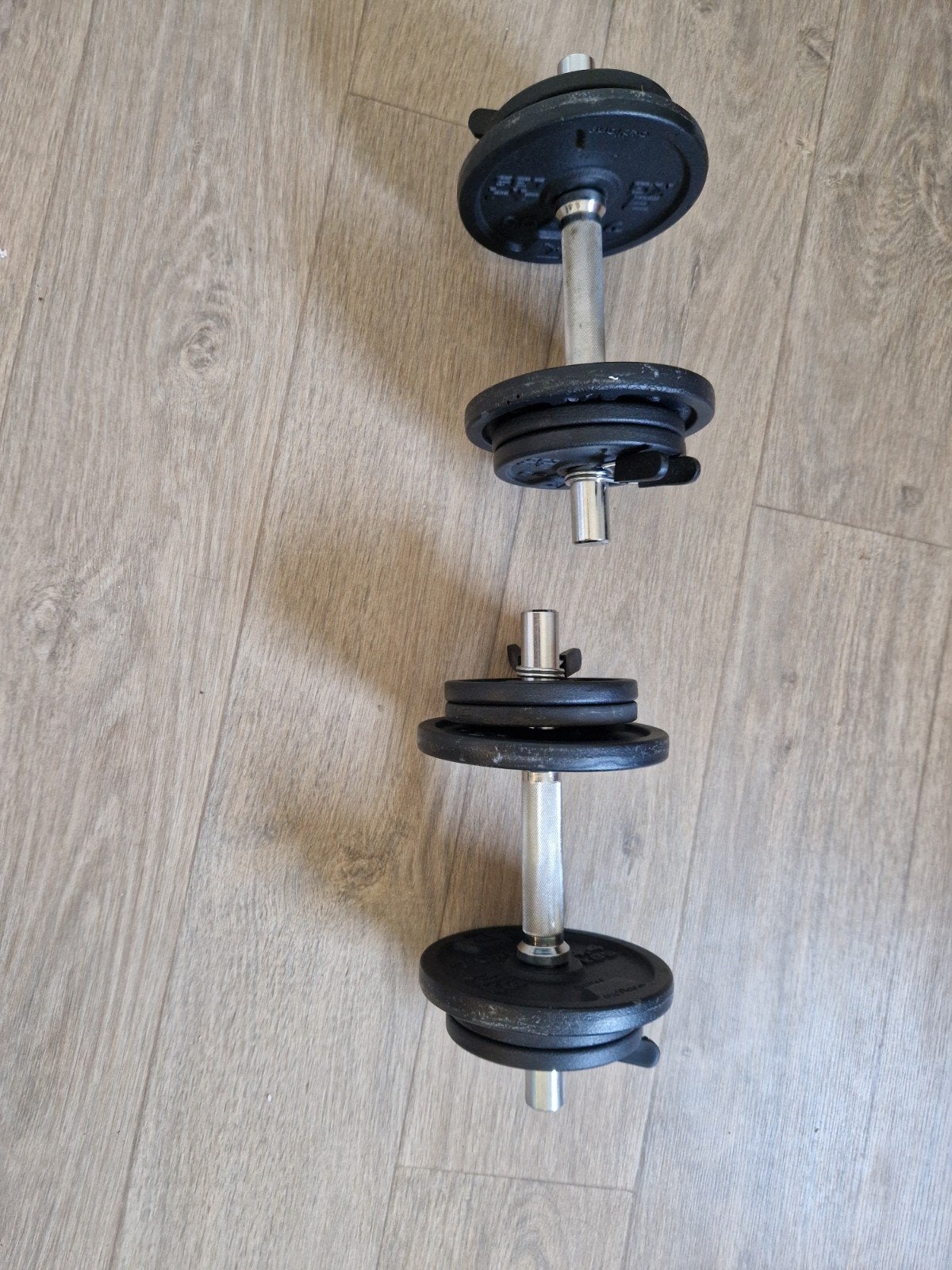 Dumbbellset Domyos totaal 16 kg - Verstelbare Halters, Ophalen, Gebruikt, Armen, Dumbbell