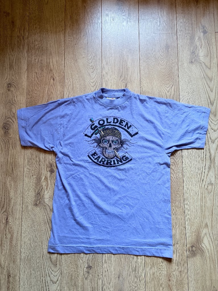 Vintage '91 Golden  Earring 'Bloody Buccaneers' T-shirt XL., Rom 88', Paars, Maat 56/58 (XL), Ophalen of Verzenden