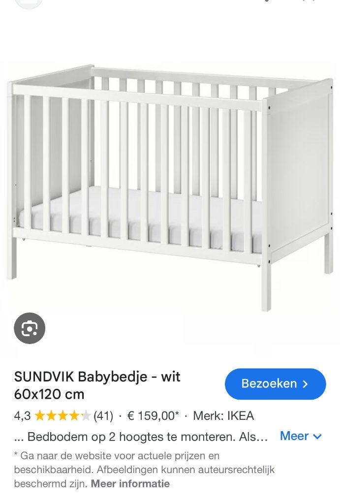 Ledikant 15, Kinderen en Baby's, Babywiegjes en Ledikanten, Ophalen, Zo goed als nieuw, Ledikant